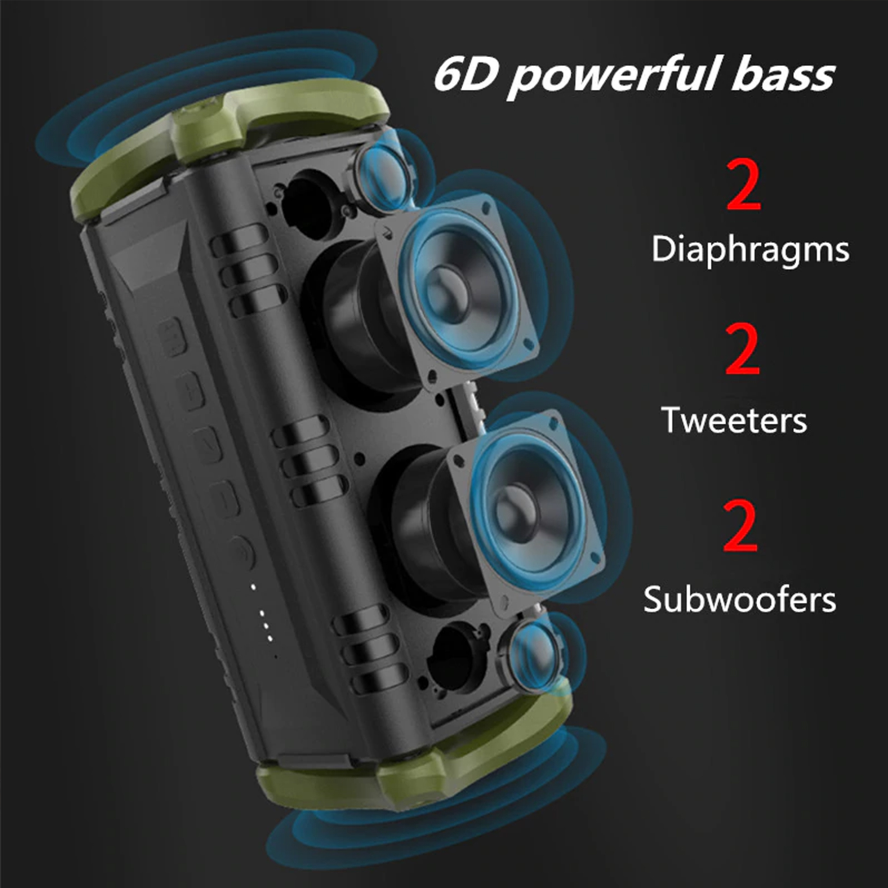 Loa Bluetooth W-King D8 thiết kế mạnh mẽ, âm thanh đỉnh cao cho phái mạnh