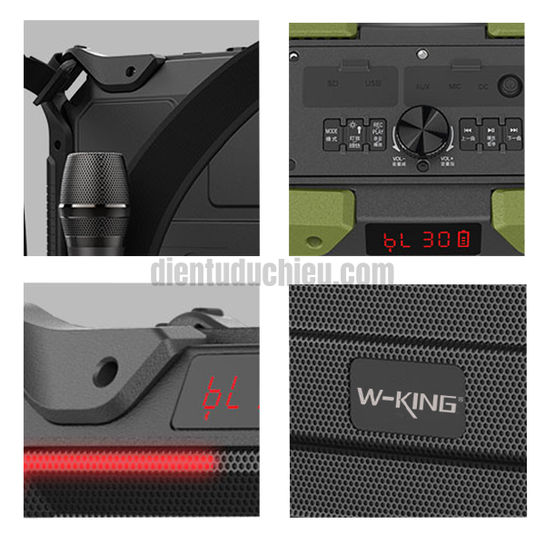 Loa Bluetooth W-king K2S với thiết kế mới – năng động – trẻ trung