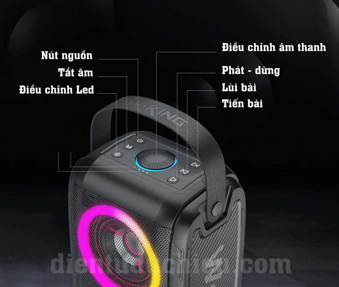 Loa di động Bluetooth W-King T9 chất lượng âm thanh đỉnh cao